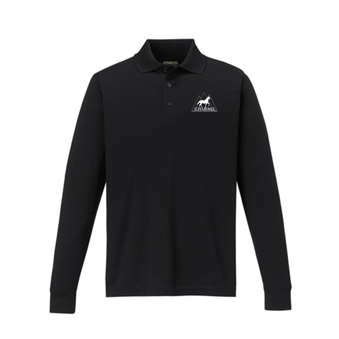 CHARMD Men's Long Sleeve Polo