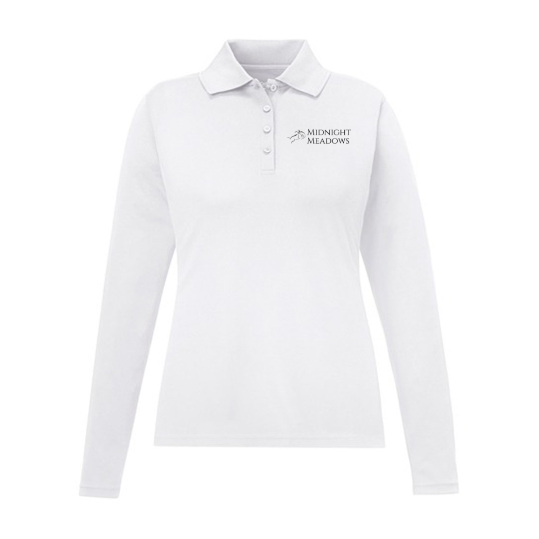 Midnight Meadows Long Sleeve Polo