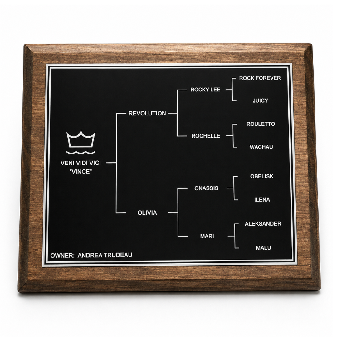 Premium Custom Pedigree Plaque