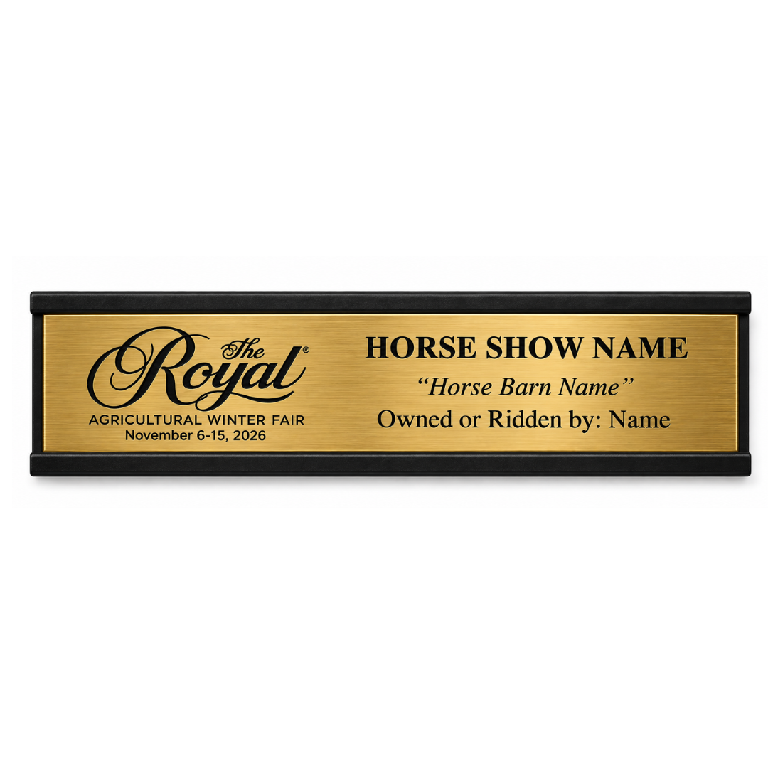 Royal Horse Show Stall Plate – Barn Name