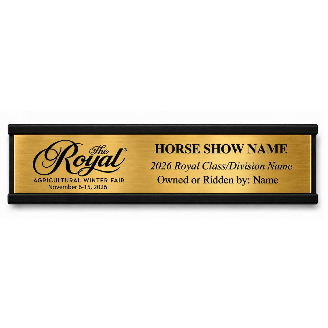 Royal Horse Show Stall Plate – Class/Division
