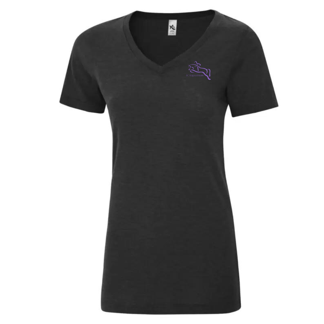 SC Equestrian Koi Ladies Tri-Blend V-neck Tee
