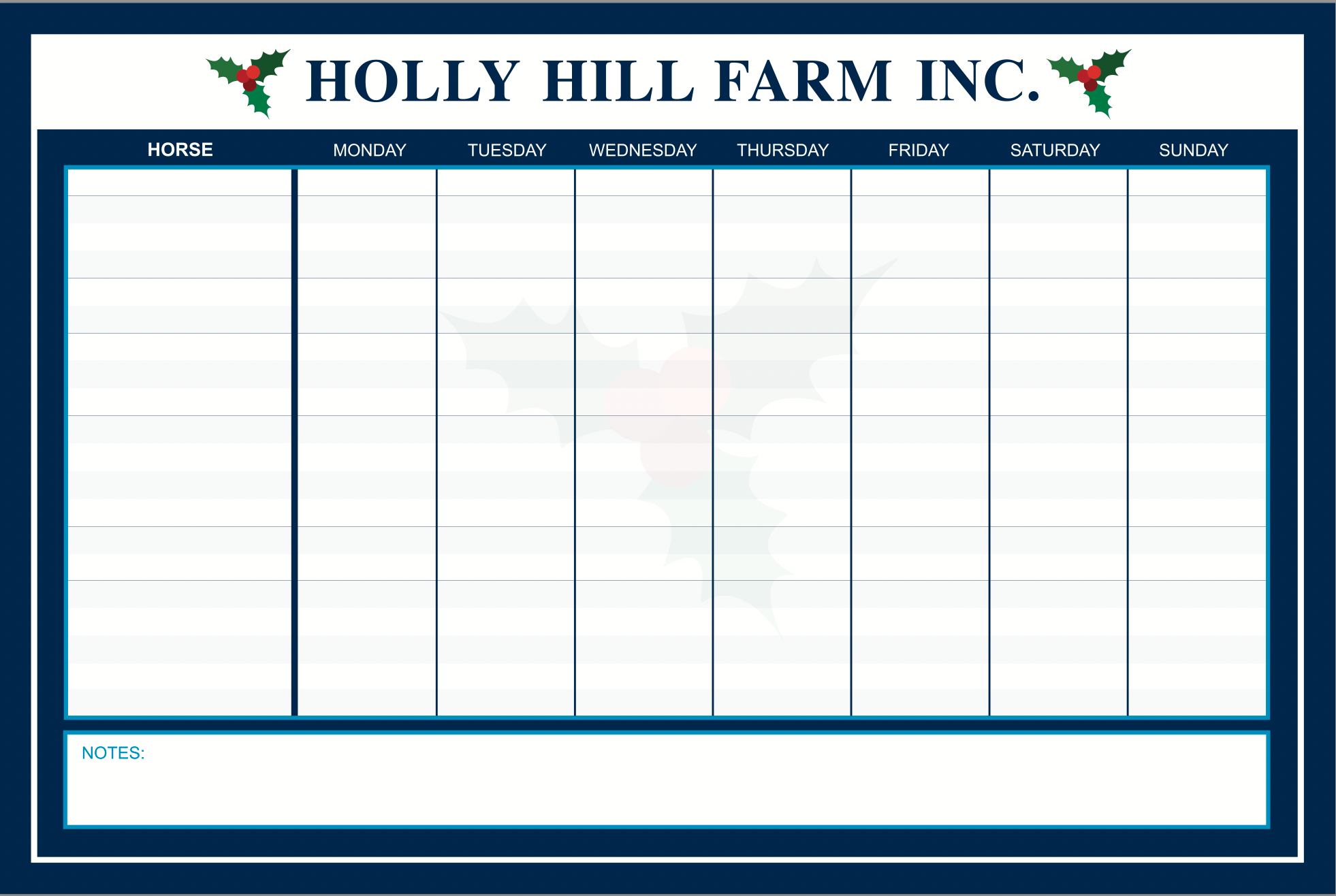 Equestrian White Boards - Custom