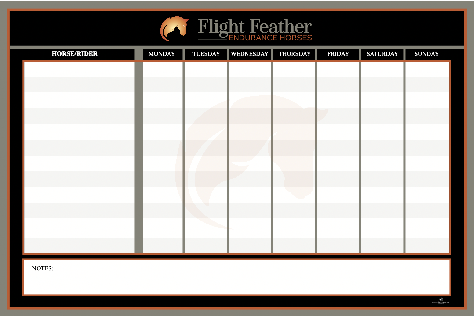 Equestrian White Boards - Custom